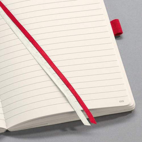 Softcover Lined Notebook With Elastic Closure, Red, A4 ...