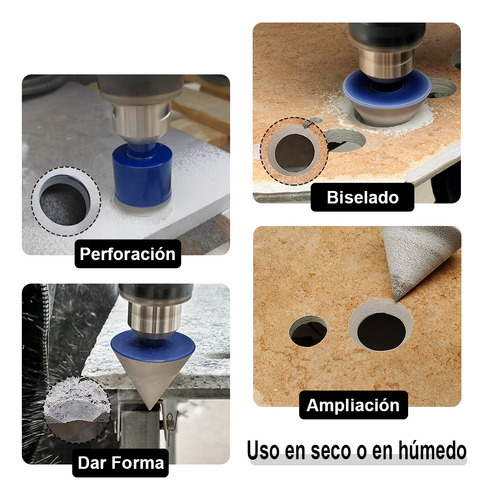 Juego Brocas De Diamante 11pzs6-65mm Mármol Mango Triangula