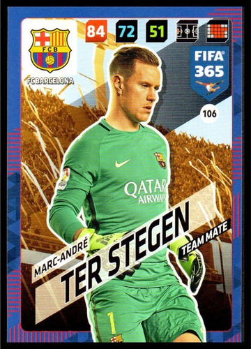 Carta Adrenalyn Xl Fifa 365 2018 / Ter Stegen