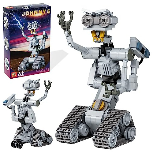 Aobiksey Johnny 5 Robot Short Circuit Building Set, Short Op