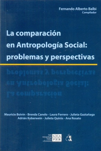 Laparación En Antropologia Social : Problemas Y, De Balbi , Fernando Alberto. Editorial Antropofagia En Español