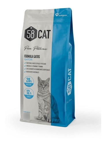 58 Cat 4kg Alimento Seco Para Gatos 58cat