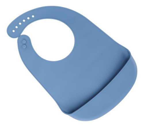 Babero Suave De Silicón Para Bebé, Impermeable E Inodoro Color Azul
