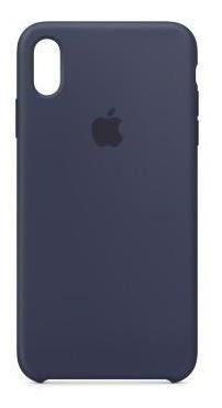 Carcasa Funda De Silicona Para iPhone XS Max Azul Marino