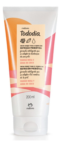 Crema Corporal Tododia Mango Rosa Y Agua De Coco. Natura