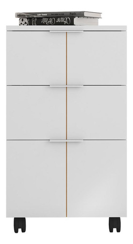 Gaveteiro 3 Gavetas Cubic Branco Fosco - Caemmun