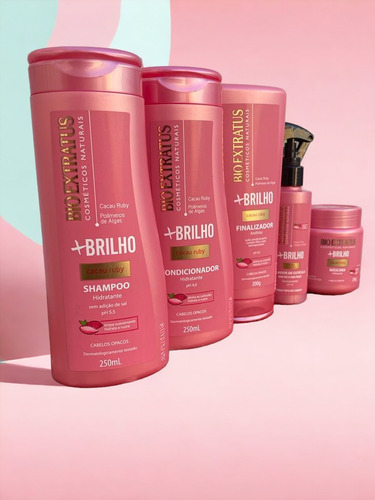 Kit Mais Brilho Hidratante 6 Produtos Bio Extratus