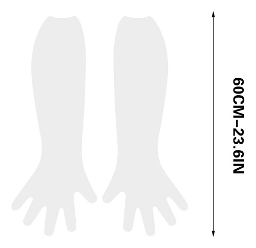 Guantes De Plástico Transparente Desechables Extralargos Par