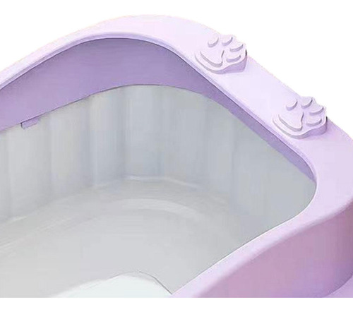 Caja De Arena Abierta Para Gatos, Bandeja De Arena Violeta