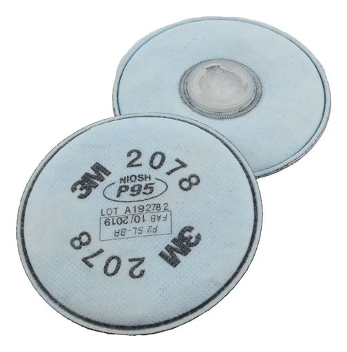 Kit 1 Par Filtro 3m 2078 P95 Pff2 Respirador Particulados
