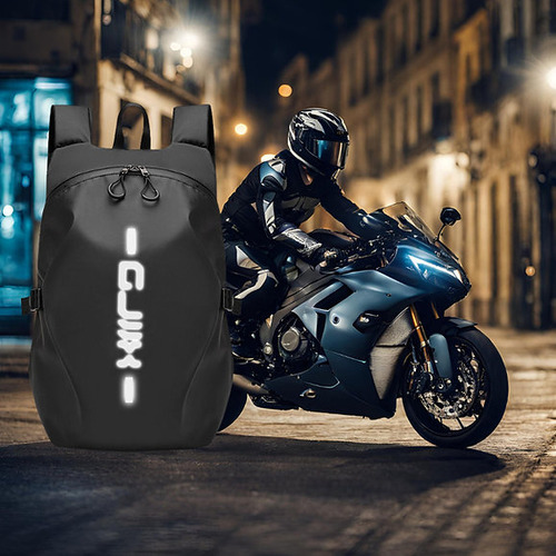 Mochila Impermeable Multiusos Con Compartimiento Mas Color Negro Diseño De La Tela Liso
