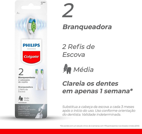 Kit 2 Cabeças Refil Escova Philips Sonicare Diamond Clean C2