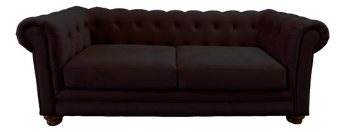 Sofa Florencia 3c Tela Velvet Chocolate