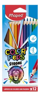 Lápiz de colores fuertes Maped Color Peps con 12 colores