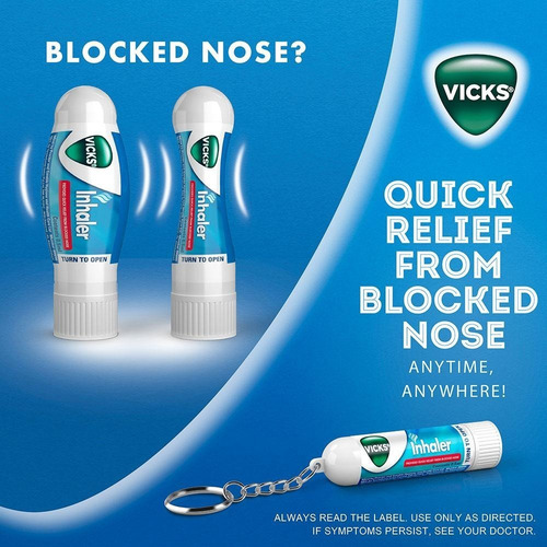 Imagen 4 de 9 de Kit X 4 Inhalador Vicks Congestión Gripa Rinitis Portable