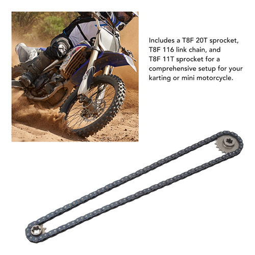 Kit De Cadena Transmisión De Eslabones T8f 20t 11t Piñón 116