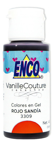 Colorante En Gel Yummy Enco 40g 1.4oz Reposteria Tono Rojo Sandía