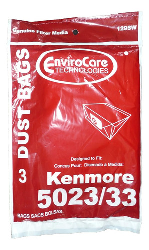 Kenmore 5023/5033 Bolsas De Vacío De Pared Simple - Paquete 