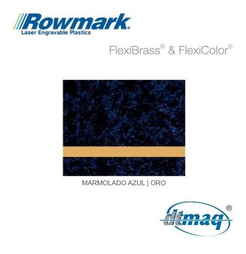 Imagen 1 de 9 de Plástico Bicapa Laserable Rowmark Flexibrass Tercio 61x40cm