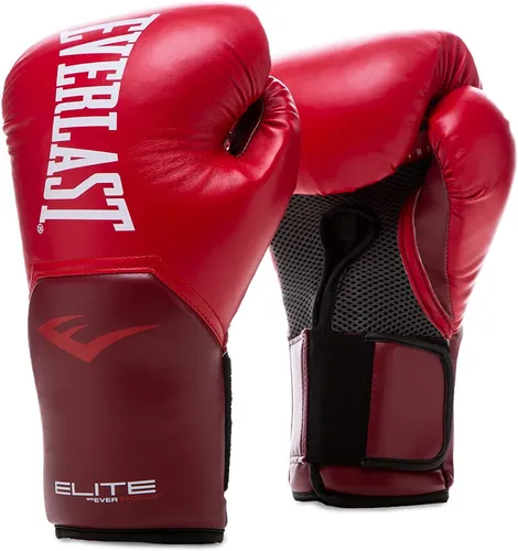 Guantes Boxeo Everlast Elite Pro Style + Funda Box - Olivos