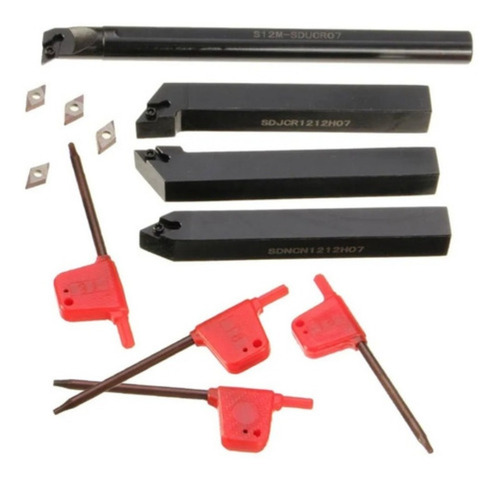 Kit Ferramentas Intercambiáveis Torno 4pcs 12mm Usinagem