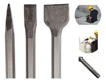 Comprar Ponteiro E Talhadeira Para Martelete Sds Plus Kit Com 3pcs