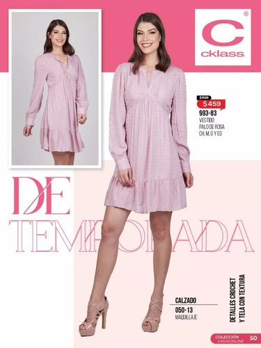 Vestido Palo De Rosa Cklass 993-83