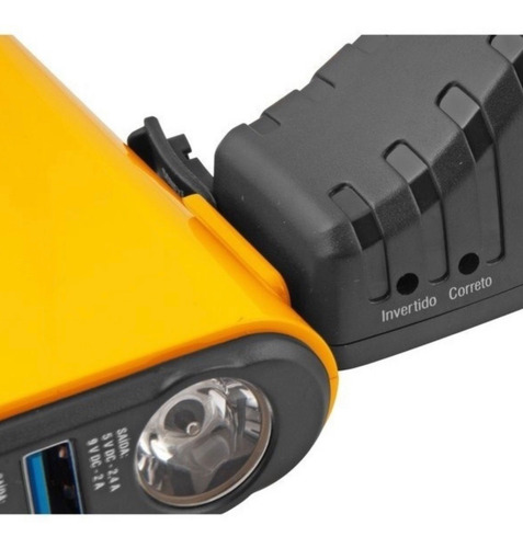 Imagem 9 de 9 de Carregador Usb Auxiliar Partida Carro Veicular 12v Portátil