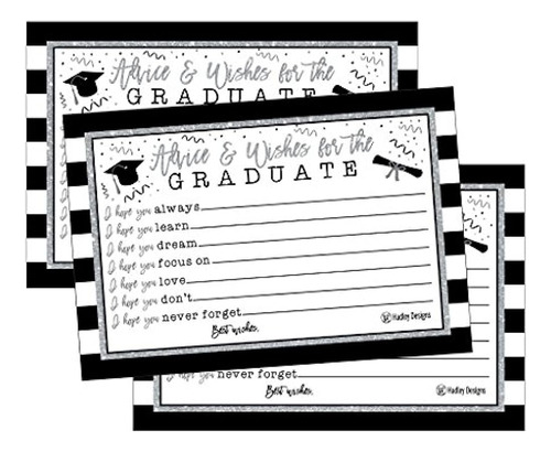 25 Silver Graduation Advice Words Of Wisdom Cards Para La Cl