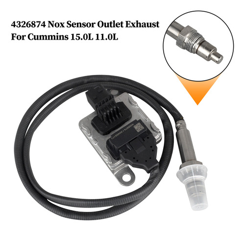 Salida De Escape Con Sensor Nox 4326874 Para Cummins De 15 L