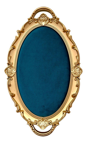 Bandeja De Tocador Cosméticos Ovales Decoración Para Azul