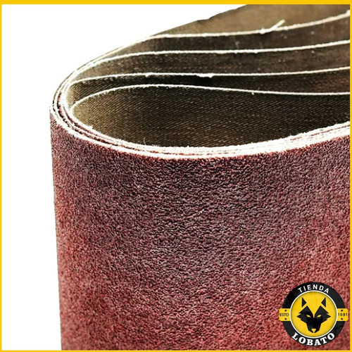 Imagen 3 de 10 de Set De 5 Lijas De Banda Grano 80 -lijadora 75mm X 533mm
