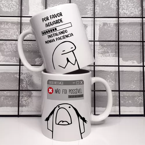 1 caneca xícara porcelana flork bento meme palito divertida