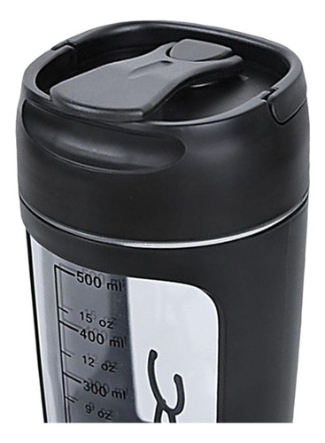 Botella Eléctrica De La Coctelera De La Proteína Negro