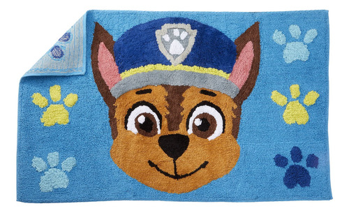 Alfombra Decorativa Paw Patrol Chase Kids, 48 X 30 Cm, Algod