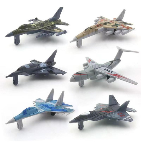 6 Piezas De Aviones De De Aleación, Simulación De
