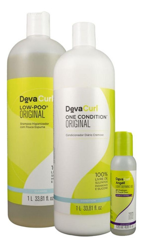 Devacurl Low-poo Original Kit Salão (3 Produtos)
