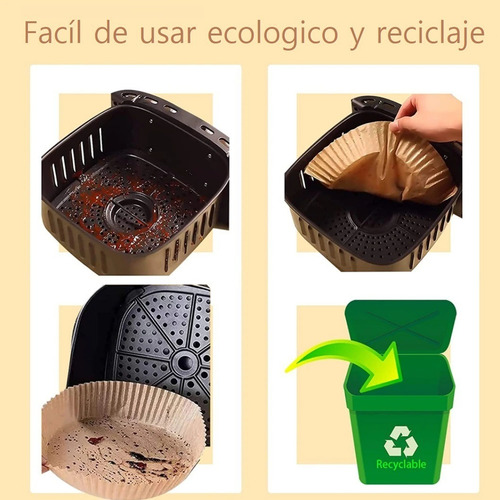 Imagen 6 de 8 de Papel Antiadherente Para Freidora Aire Protector X 100 Hojas