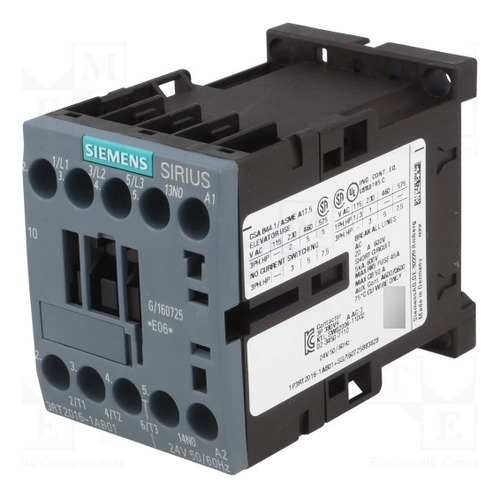 3rt2016-1ab01 Siemens Contactor 400v 9amps Bobina 24vac