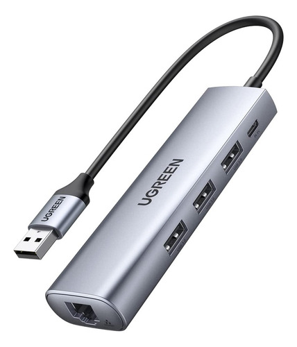 Hub Adaptador Usb 3.0 5 Em 1 Com Porta Rj45 Ethernet Ugreen