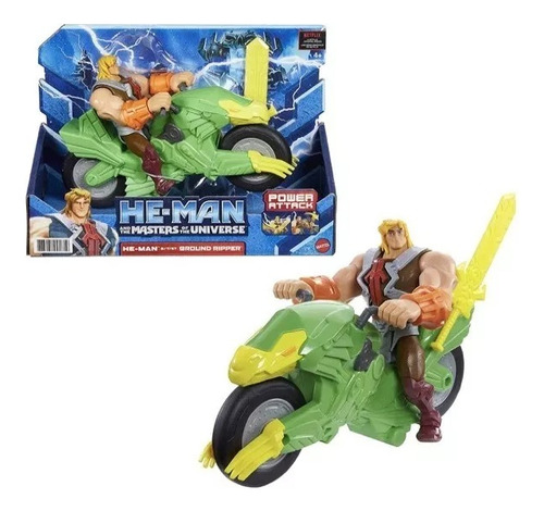 He-man Y Los Amos Del Universo Ground Ripper Con Motocicleta