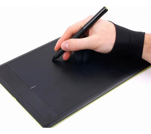 0 2x Black 2 Finger Drawing Glove Palm Rejection Glove For