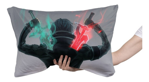 Cojin Almohada Kazuto Kirigaya Espada Anime Diseño Unico Diseño De La Tela Lisa