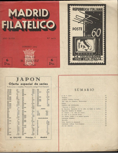 Madrid Filatelico Nº 547/2 - Febrero 1954