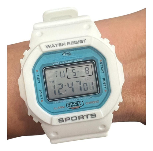Reloj Aiwa Digital Unisex Sumergible Crono Alarm-taggershop 