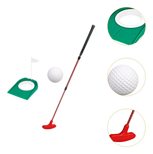 Taco De Golfe Com Bola Ajustável Para Mão Direita Vermelho