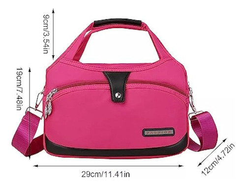 Bolsos Oxford Fash Medianos Impermeables Y Antipinchazos Par Color Rose