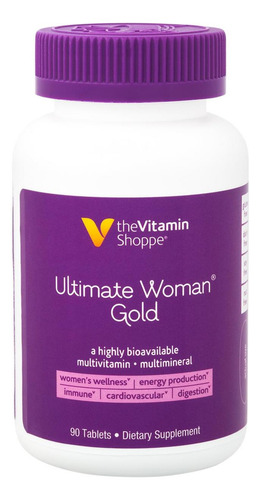 MultivitamĂnico The Vitamin Shoppe Ultimate Woman Gold - Com