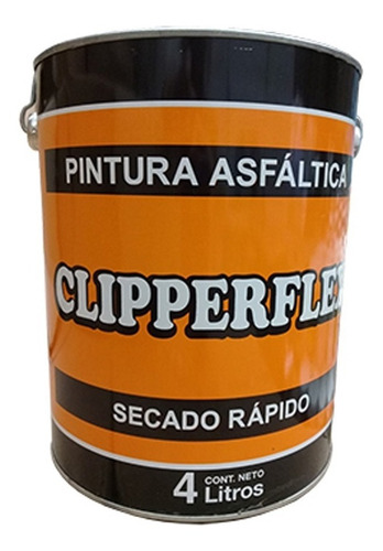 Imagen 1 de 5 de Pintura Asfaltica Clipperflex Base Solvente X 4 Litros Mm