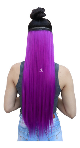 Aplique Tic Tac Liso Removivel 100 % Bio Organico - Volumoso Cor Dark Violet